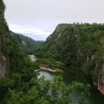 deep river canyon with steep cliffs