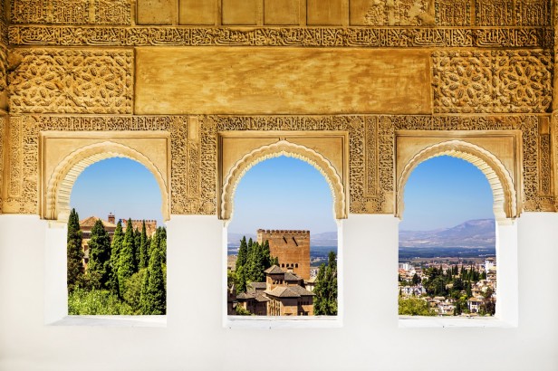 Alhambra palace windows Granada