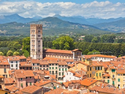 View of Lucca over the rooftops