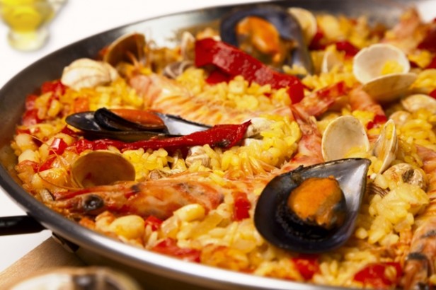 A Valencian speciality dish of paella